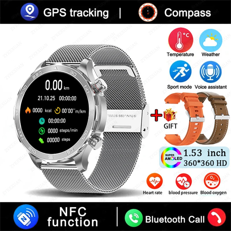 Bluetooth Call Smart Watch For Men With GPS Waterproof - Smarsty