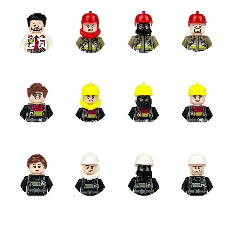 building blocks action doll mini city figures toys girls soldiers policeman robot worker fireman farmer cook movie characters