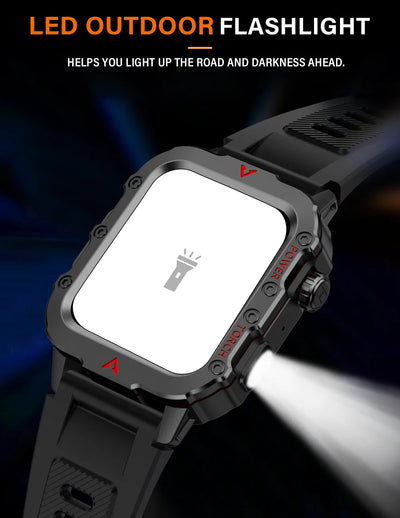 LAXASFIT Outdoor Military Smartwatch with Fitness Tracking - Smarsty