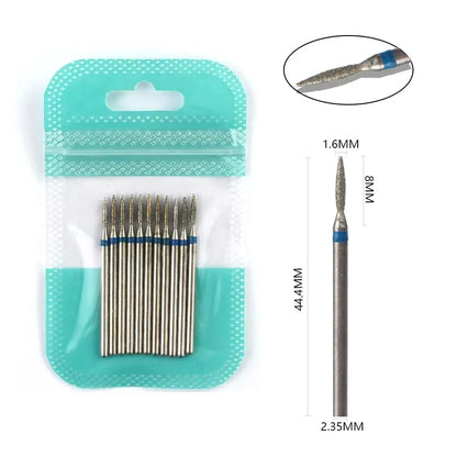 10 Piece Diamond Nail Drill Bit Set for Perfect Manicures - Smarsty