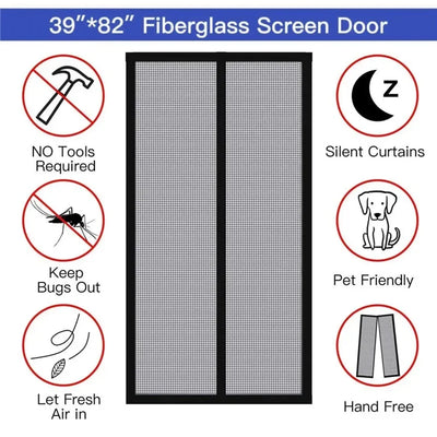 Magnetic Mosquito Net Door Screen for Easy Closure - Smarsty