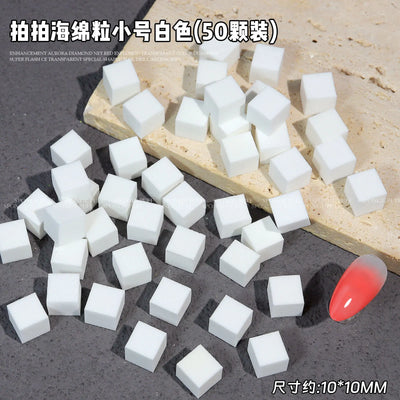 50Pcs Nail Art Sponge Set with Grab Pen - Smarsty