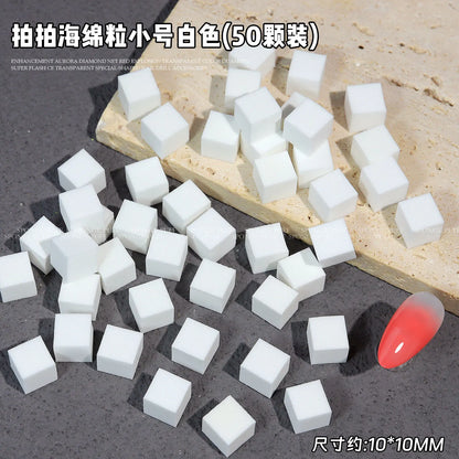 50Pcs Nail Art Sponge Set with Grab Pen - Smarsty
