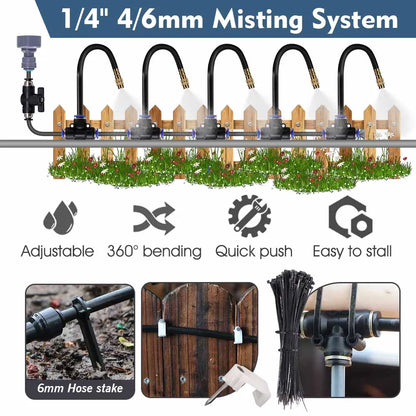 360 Degree Adjustable Misting Cooling System for Gardens - Smarsty