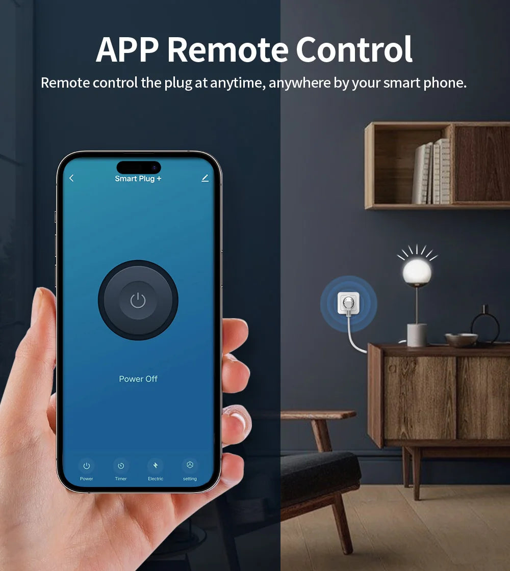TNCE TUYA Smart Plug WiFi or Zigbee3.0 Socket EU 16A/20A Power Monitor Timing Function Voice Control Work With Alexa Google Home - Smarsty