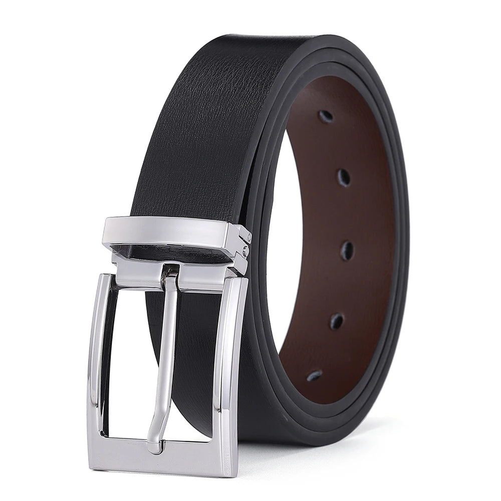 Men's Leather Cowskin Belt High Quality Fashion Waist Strap - Smarsty