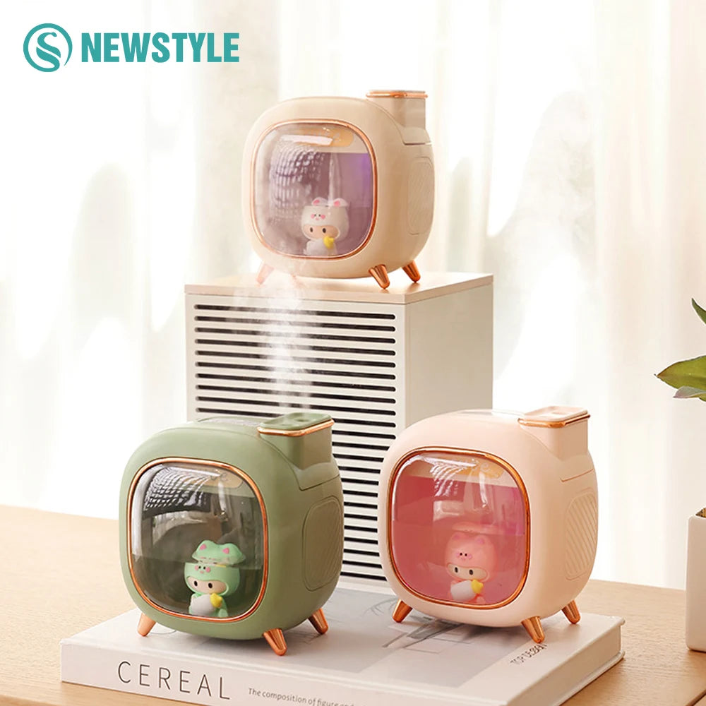Cartoon Doll Ultrasonic Air Humidifier with Colorful Lights - Smarsty
