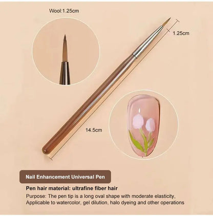 9PCS UV Gel Nail Brush Set for Creative Nail Art - Smarsty