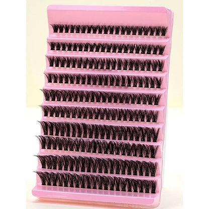 DIY Eyelash Extension Kit with 200pcs D Curl Clusters - Smarsty