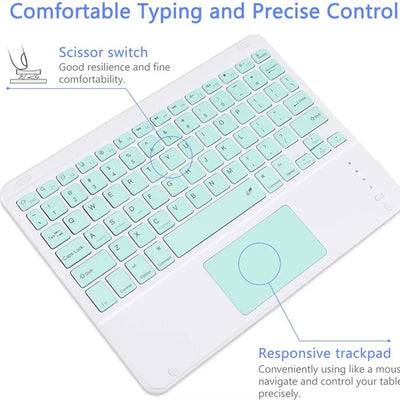 Bluetooth Keyboard 10 Inch For iPad Rechargeable Universal - Smarsty
