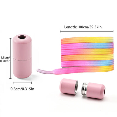 1Pair No Tie Shoe Laces Colorful Buckle Shoelaces Pearl Light Colorful Fashion Without Ties Elastic Laces Sneaker Kids Adult - Smarsty