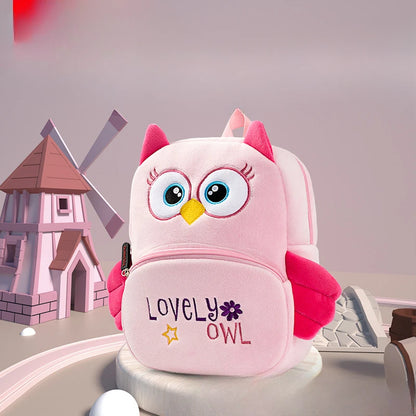 Plush Kindergarten Backpack Anti Lost Cute Design Kids - Smarsty