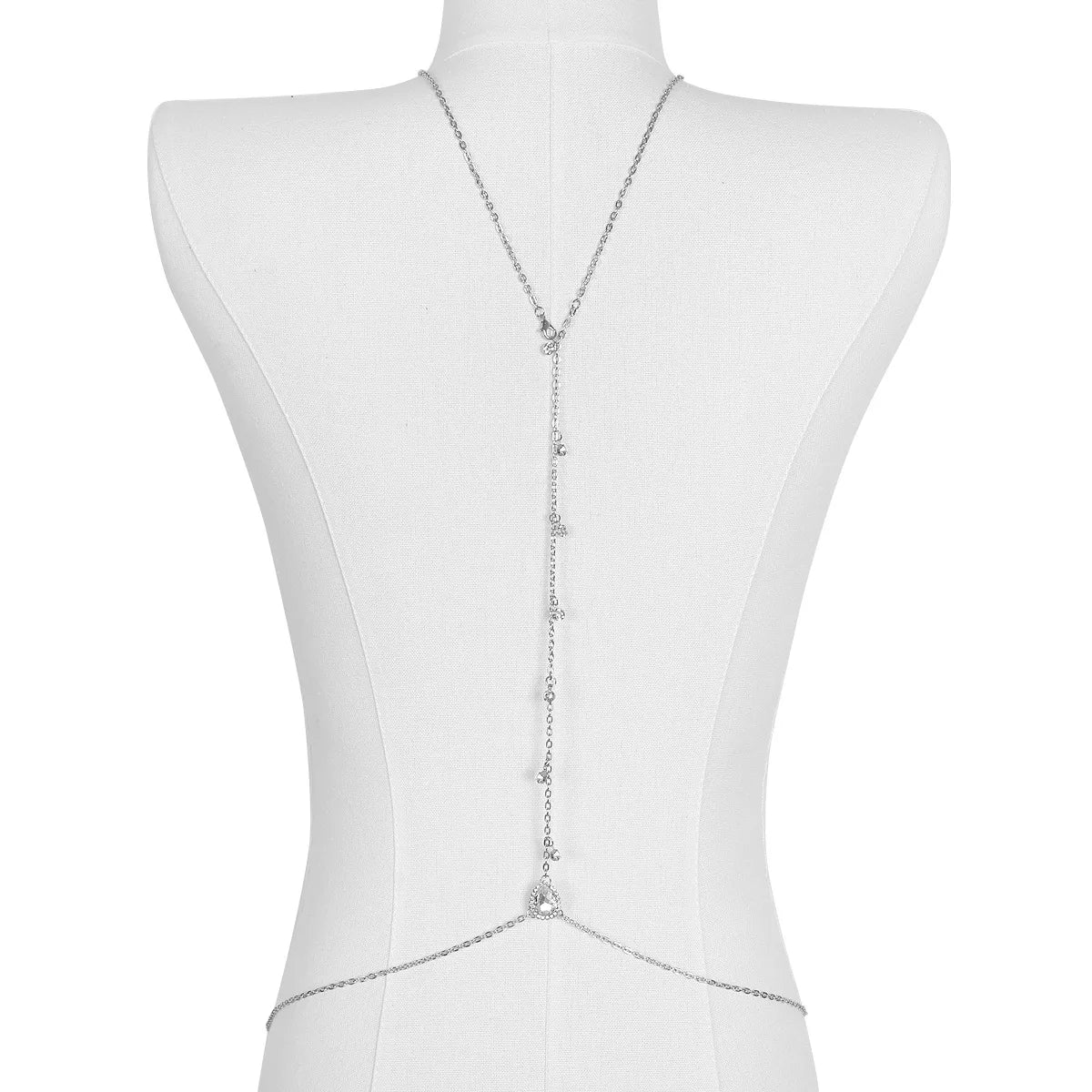 Backless Rhinestone Body Chain for Summer Beach Wear - Smarsty