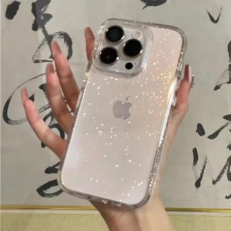 Clear Glitter Silicone Phone Case For iPhone Shockproof - Smarsty