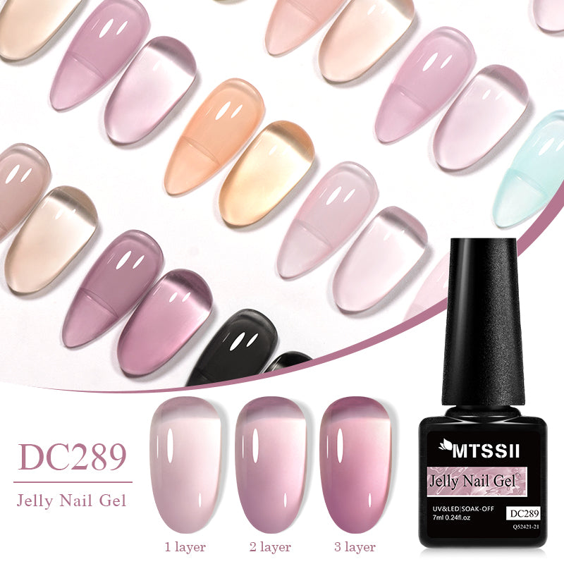 Mtssii 7ml Jelly Gel Polish Translucent Pink Shine - Smarsty
