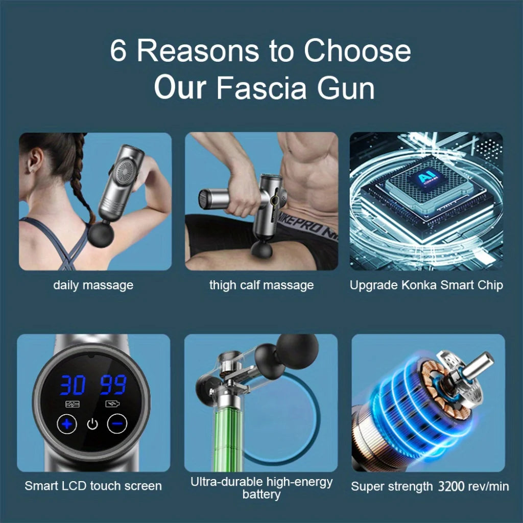 Portable Vibration Massage Gun for Deep Muscle Relaxation - Smarsty