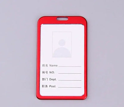 Employee Aluminium Alloy Plastic Credit Card  ID Card Cover Case Work Identity Badge Card Cover Bag Women Men Work Card Holders