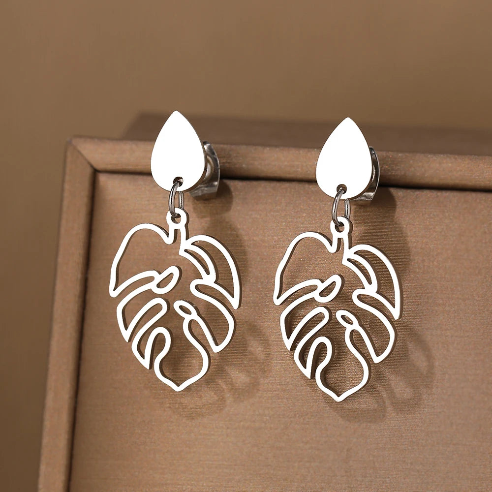 Stainless Steel Vintage Water Drop Earrings for Women Jewelry - Smarsty