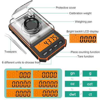 Mini Digital Pocket Scale for Jewelry Precision 0.001g Accuracy - Smarsty