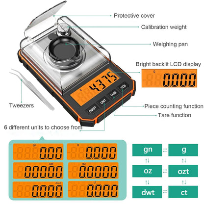 Mini Digital Pocket Scale for Jewelry Precision 0.001g Accuracy - Smarsty