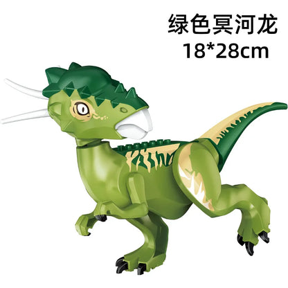 Jurassic World 3 Brutal Raptor Building Blocks Dinosaur Bricks Tyrannosaurus Indominus I-Rex Assemble Toy For Children by Smarsty