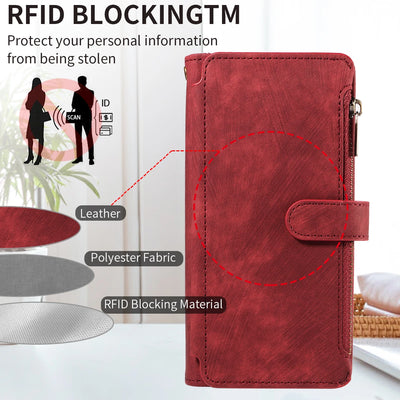 PU Leather Phone Case for Samsung Galaxy S25Edge Ultra S24 S23 S22 S21 S20 S10 S9 S8Plus FE Note20 Flip Wallet Style Phone Cover - Smarsty