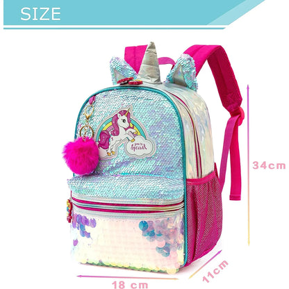 Girls Sequins Backpack For Kindergarten And School - Smarsty