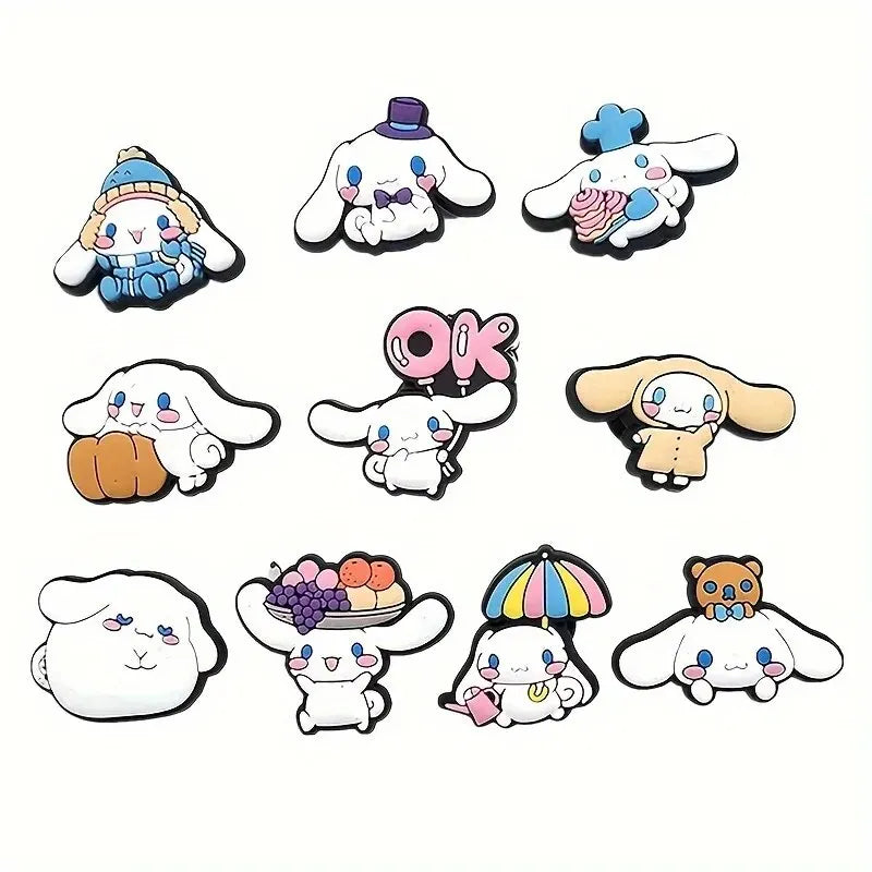 MINISO 10/30pcs Sanrio Shoe Decorations Accessories Charms For Clogs Bogg Bag Bubble Slides Sandals, Gift Idea for Birthday