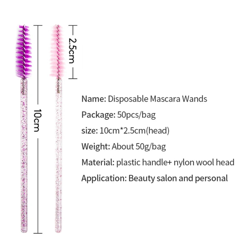Crystal Disposable Mascara Wands for Hygienic Application - Smarsty