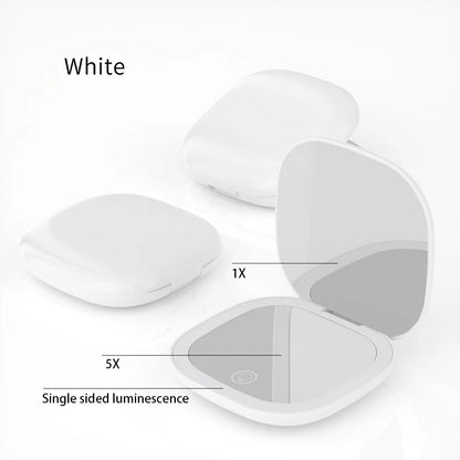 Compact Foldable LED Makeup Mirror With 5x/10x Magnification - Smarsty
