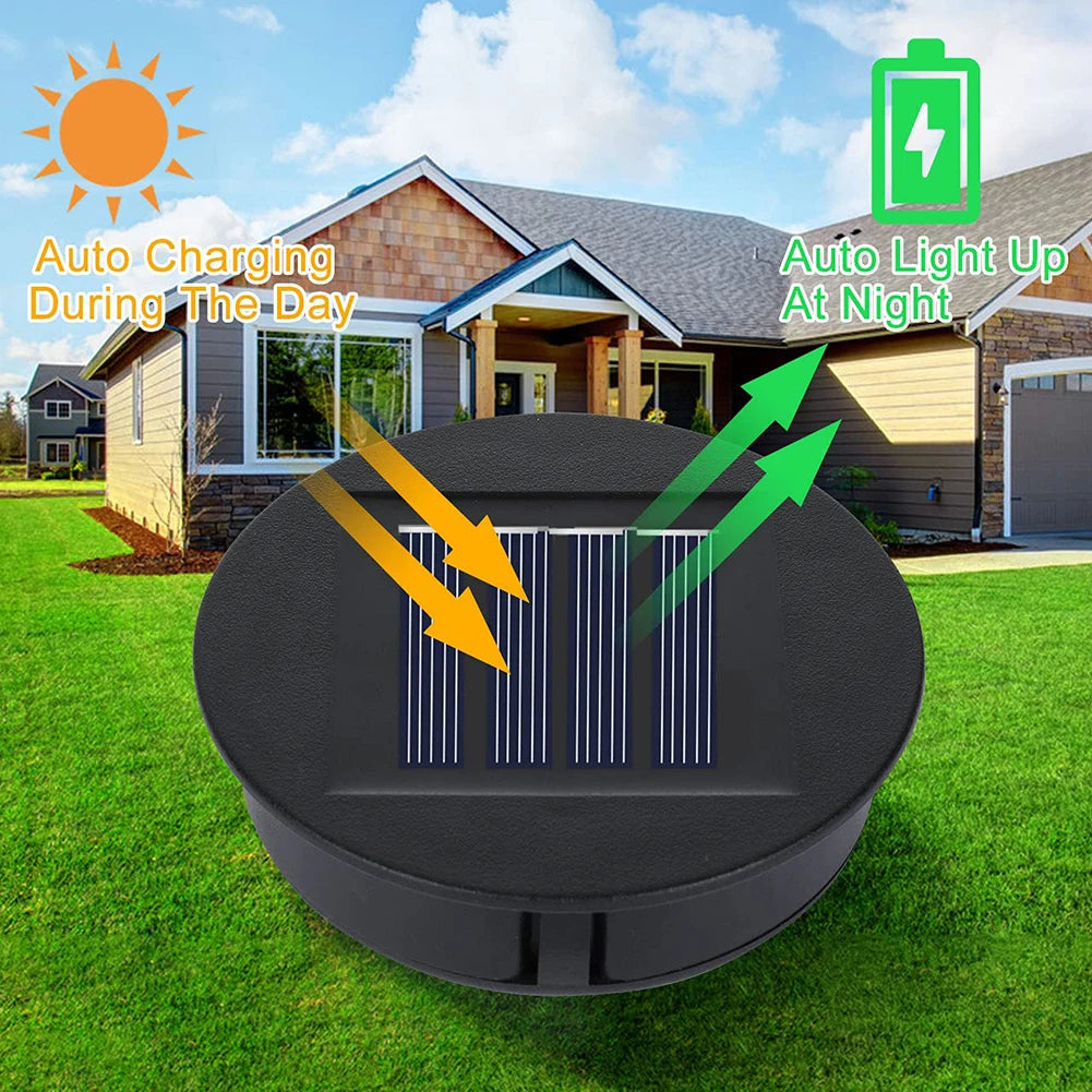 Solar Lights Replacement Top Lid Lights Replacement IP44 Waterproof LED Solar Lamp Battery Box 1.2 V 600 MAh 7LM Garden Decor