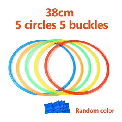 New Outdoor Kids Funny Physical Training Sport Toys Lattice Jump Ring Set Game 10 Hoops 10 Connectors for Park Play Boys Girls - Smarsty