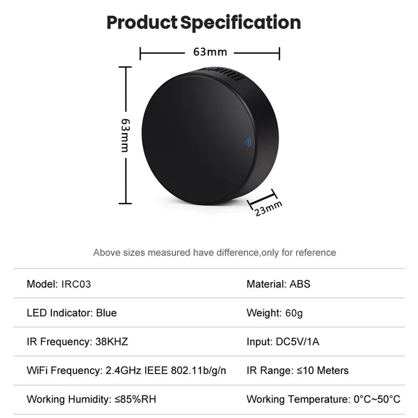Smart WiFi IR Remote Control for Home Appliances - Smarsty