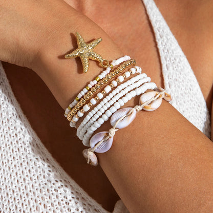 Bohemian Shell Beaded Bracelet Set for Women - Smarsty