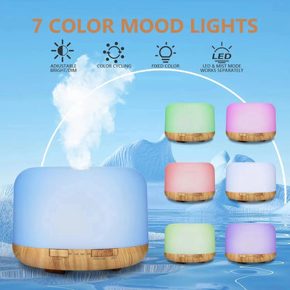 500ML Ultrasonic Cool Mist Humidifier and Essential Oil Diffuser - Smarsty