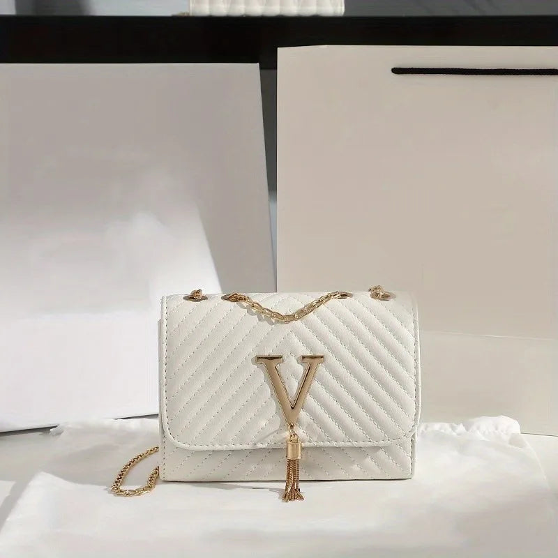 Embroidered Crossbody Bag With Sequins And Tassel Party - Smarsty