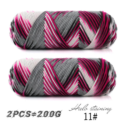 Colorful Dyed Milk Cotton Baby Sweater Yarn for DIY Projects - Smarsty