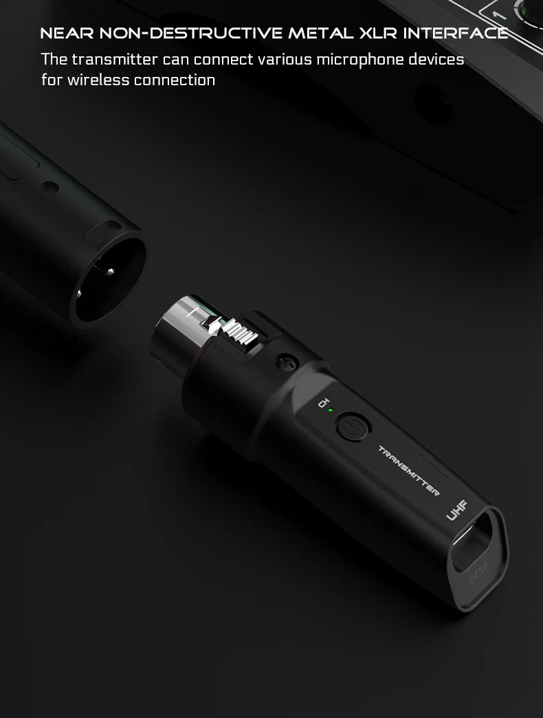 Wireless Microphone System with XLR and 6.5 Transmitter - Smarsty