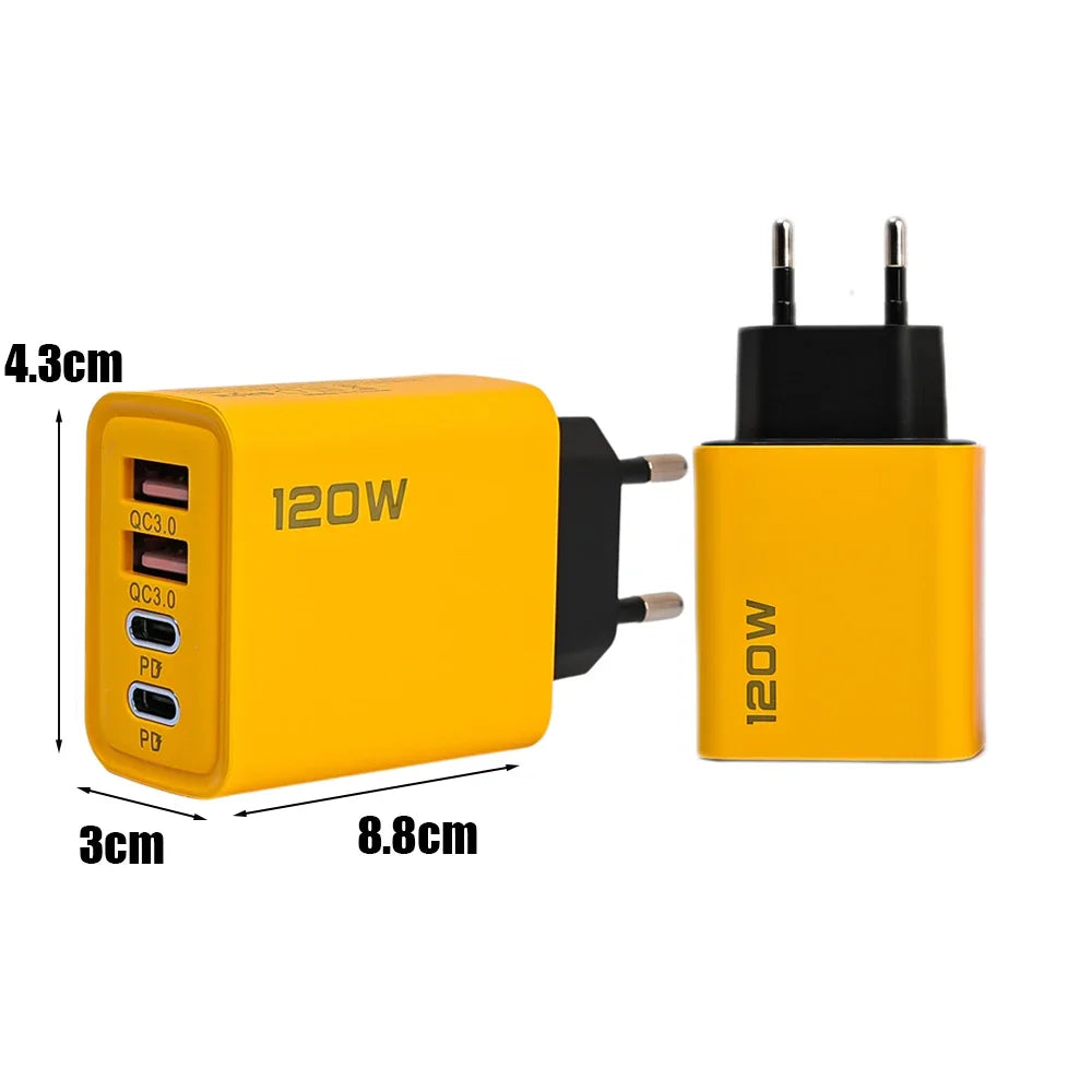120W Fast USB C Charger With Dual PD Ports Protection - Smarsty