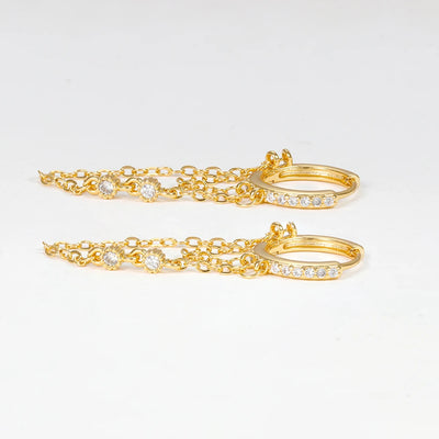 Trendy Long Tassel Drop Earrings for Women in Stainless Steel - Smarsty