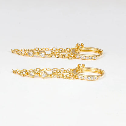 Trendy Long Tassel Drop Earrings for Women in Stainless Steel - Smarsty