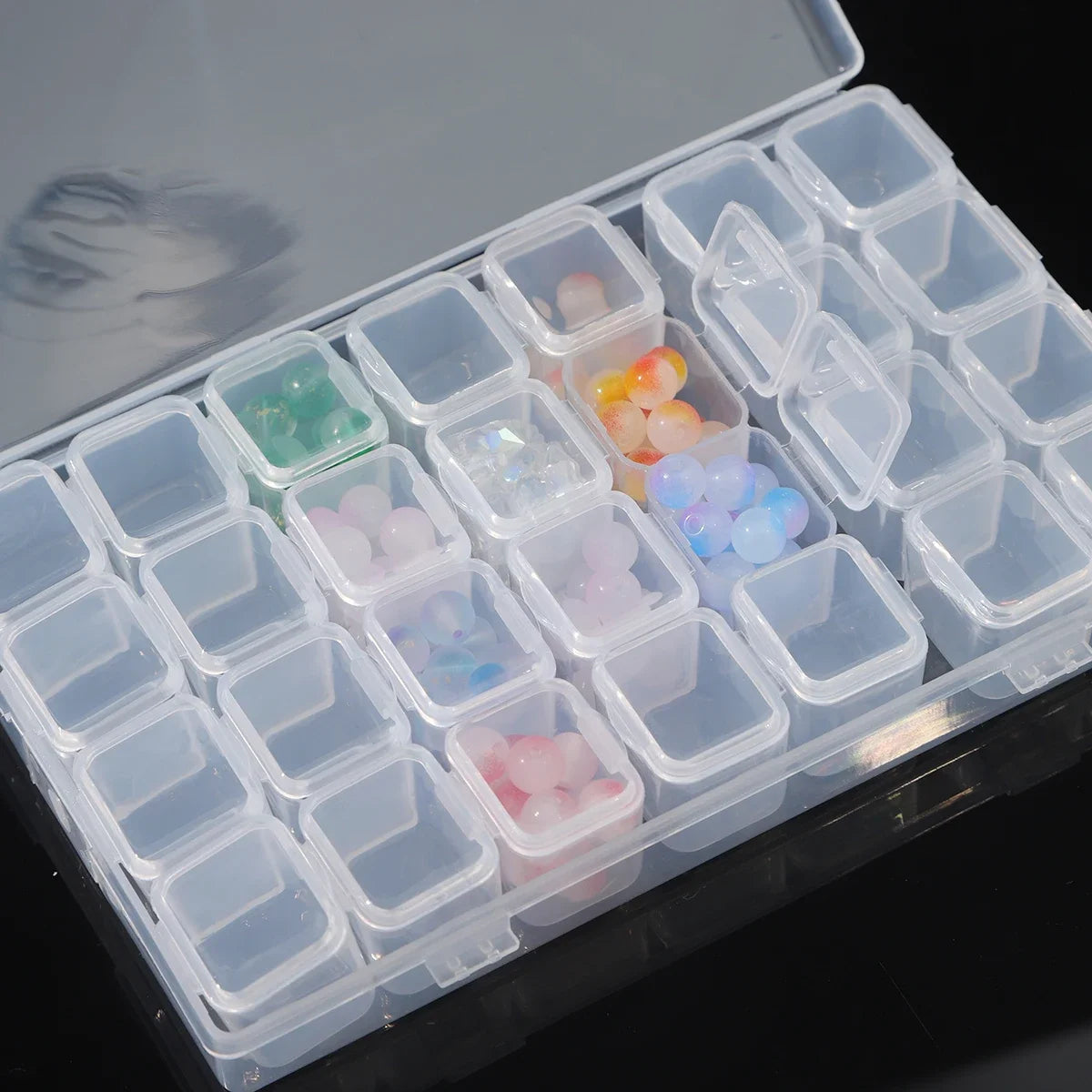 28 Grid Mini Storage Box for Nail Art and Jewelry - Smarsty