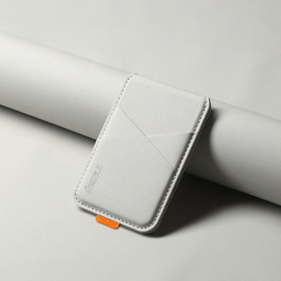 Luxury Leather Cellphone Magsafe Magnetic Card Holder For IPhone 14 13 15 16 17 Pro Max 16Plus RFID Anti-Skimming Bank ID Card - Smarsty
