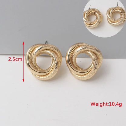 Gold Metal Drop Earrings with Irregular Heart Design for Women - Smarsty
