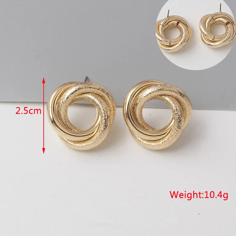 Gold Metal Drop Earrings with Irregular Heart Design for Women - Smarsty