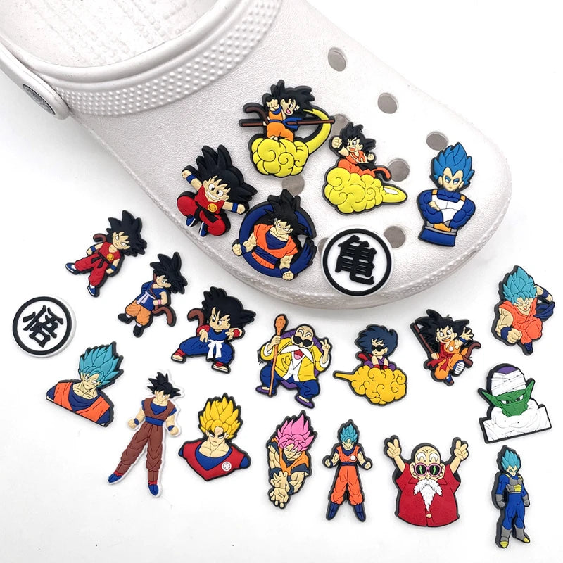 New JIBBITZ Dragon Ball Shoe Charm For Clogs PVC Waterproof Sandals Decorate Buckle Decorations Accessories Toys Gift