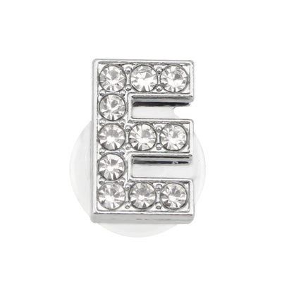 1PC Shoe Charms Glitter Rhinestone Letter Crystal Alphabet Shoes Charm Decorations Jewelry Slider Bracelet Wristbands Accessorie - Smarsty