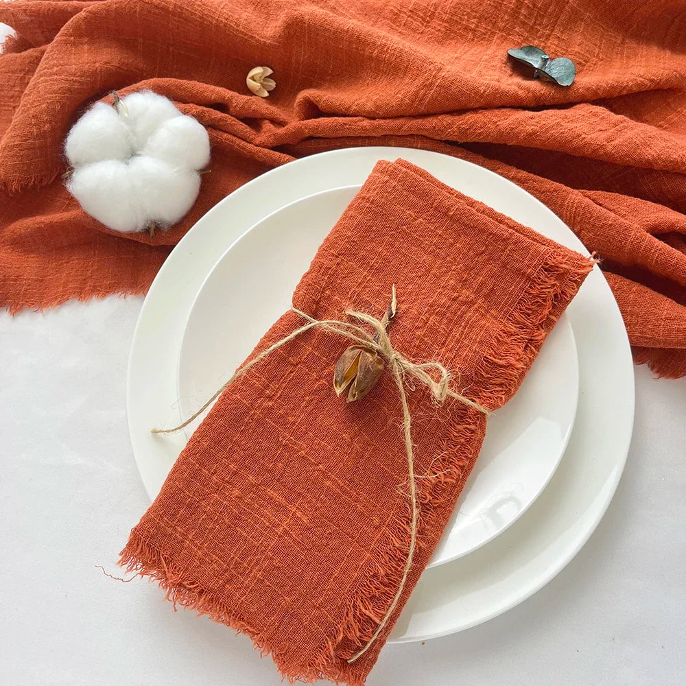 Reusable Cotton Wedding Napkins for Rustic Table Decor - Smarsty