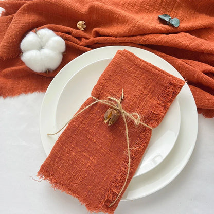 Reusable Cotton Wedding Napkins for Rustic Table Decor - Smarsty
