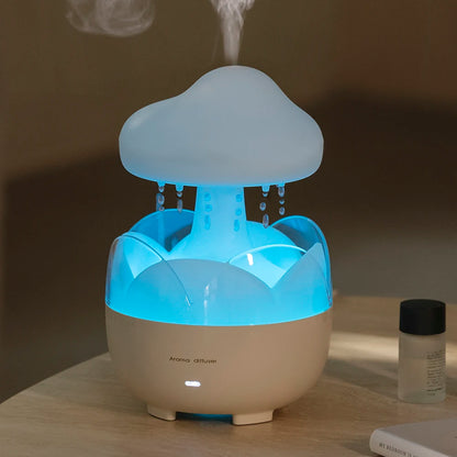 Mushroom Rain Humidifier and Aroma Diffuser with Colorful Night Lights - Smarsty